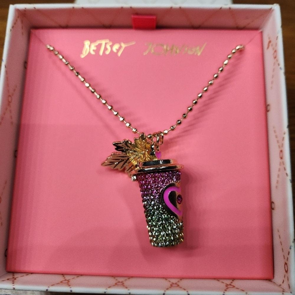 Betsey Johnson Latte Pendant Necklace